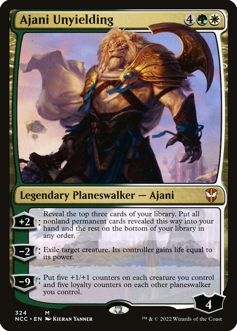 Ajani Unyielding highlighted card art
