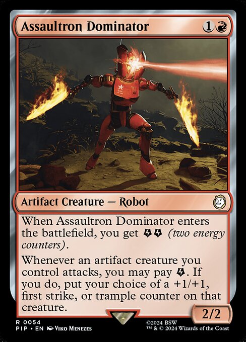 Assaultron Dominator highlighted card art