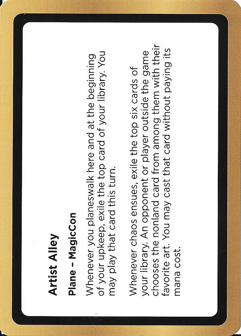 Artist Alley highlighted card art