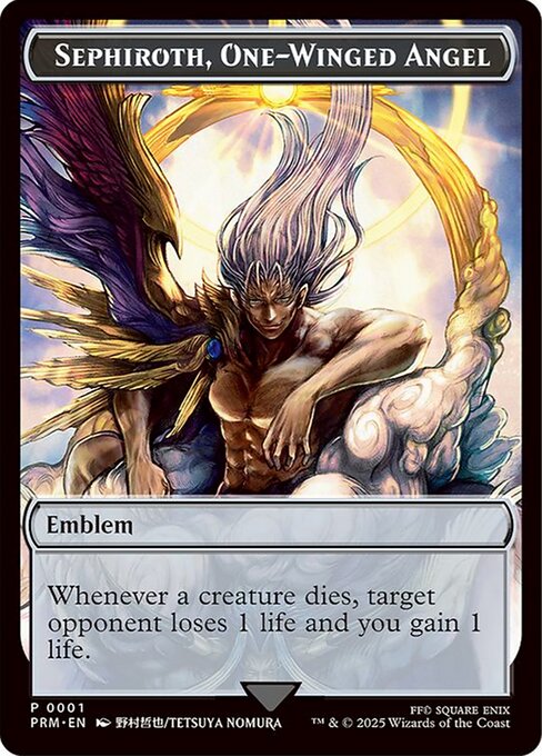 Sephiroth, One-Winged Angel Emblem from FIN Asia WPN Promo Tokens