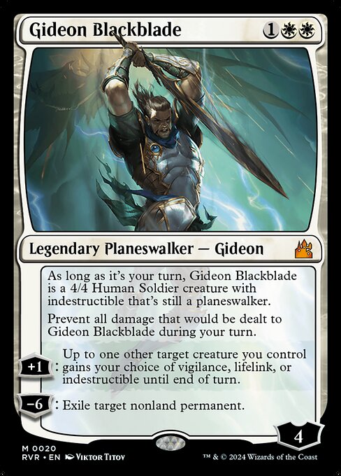 Gideon Blackblade highlighted card art