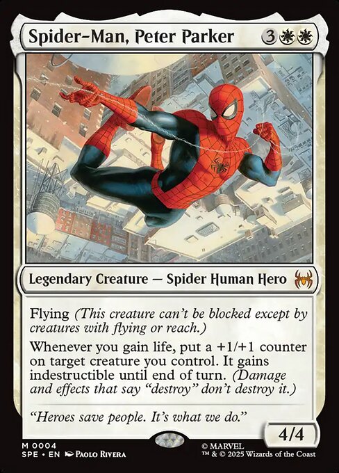 Spider-Man, Peter Parker highlighted card art