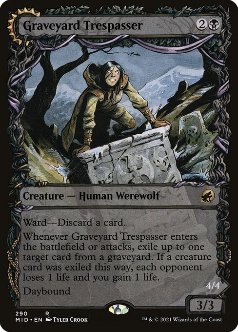 Graveyard Trespasser // Graveyard Glutton from Innistrad: Midnight Hunt