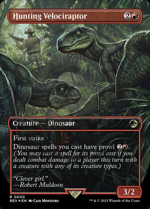 Hunting Velociraptor highlighted card art