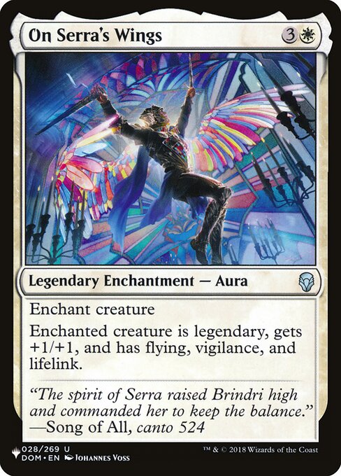 On Serra's Wings highlighted card art