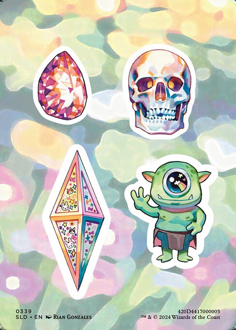 Sticker sheet from Secret Lair Drop