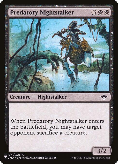 Predatory Nightstalker highlighted card art