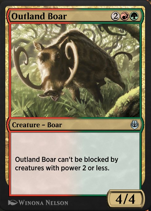 Outland Boar highlighted card art