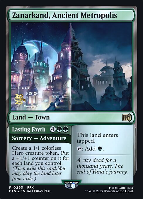 Zanarkand, Ancient Metropolis // Lasting Fayth highlighted card art