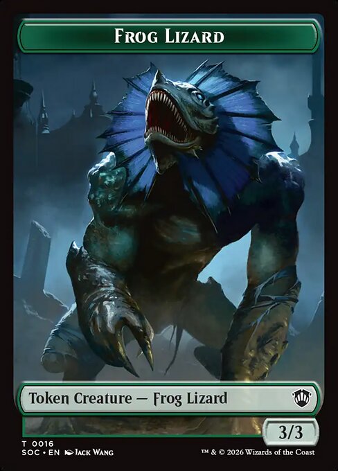 Frog Lizard from Secrets of Strixhaven Commander Tokens