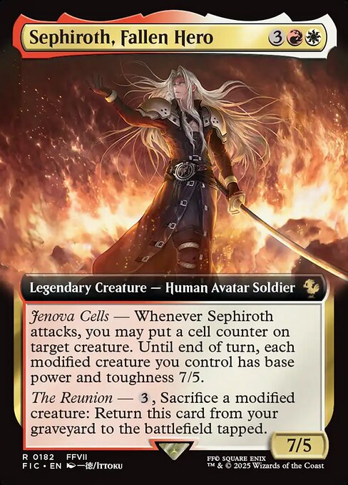 Sephiroth, Fallen Hero highlighted card art