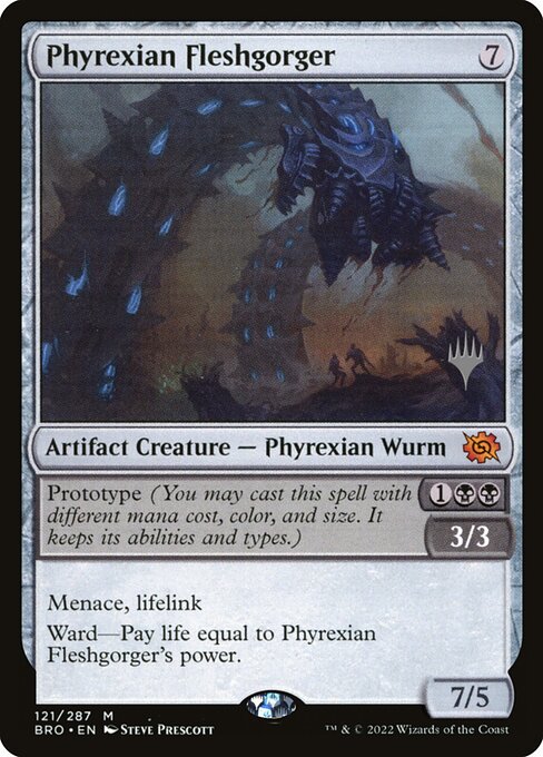 Phyrexian Fleshgorger from The Brothers' War Promos
