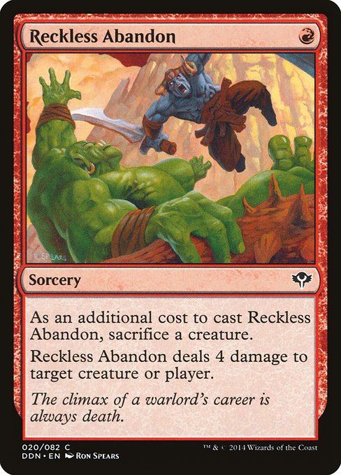 Reckless Abandon from Duel Decks: Speed vs. Cunning