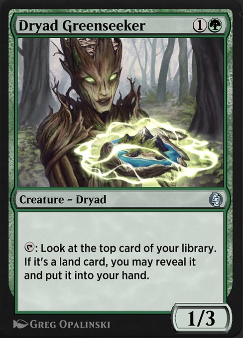 Dryad Greenseeker highlighted card art