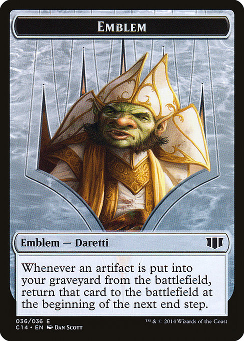 Daretti, Scrap Savant Emblem from Commander 2014 Tokens