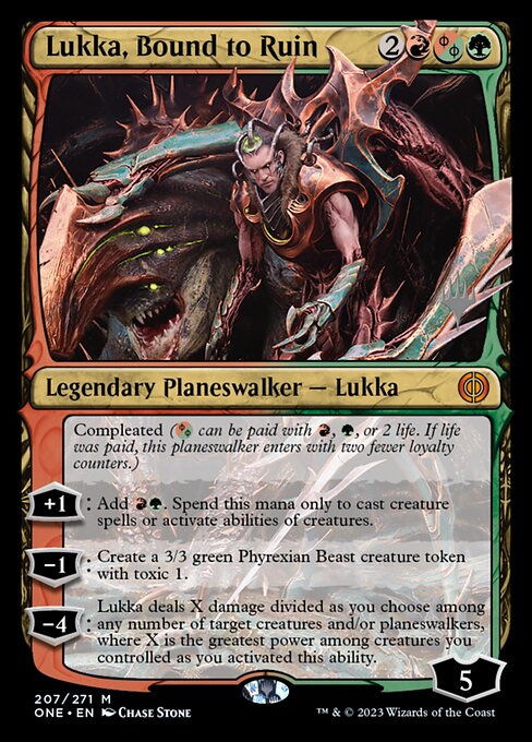 Lukka, Bound to Ruin highlighted card art