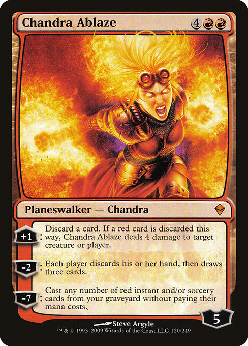 Chandra Ablaze highlighted card art