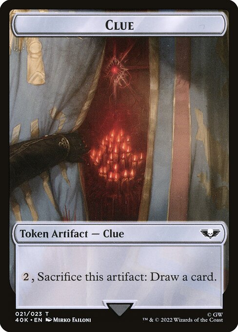 Clue from Warhammer 40,000 Tokens
