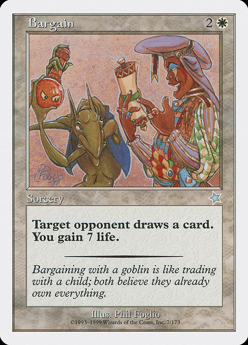 Bargain highlighted card art