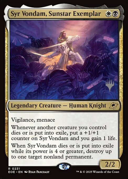 Syr Vondam, Sunstar Exemplar highlighted card art