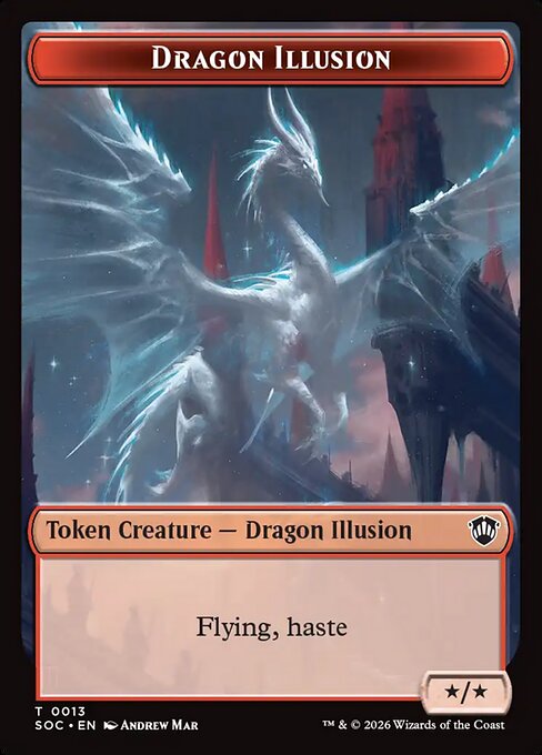 Dragon Illusion from Secrets of Strixhaven Commander Tokens