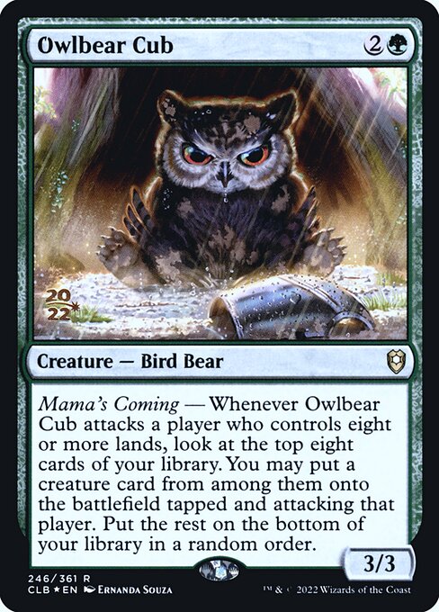 Owlbear Cub highlighted card art