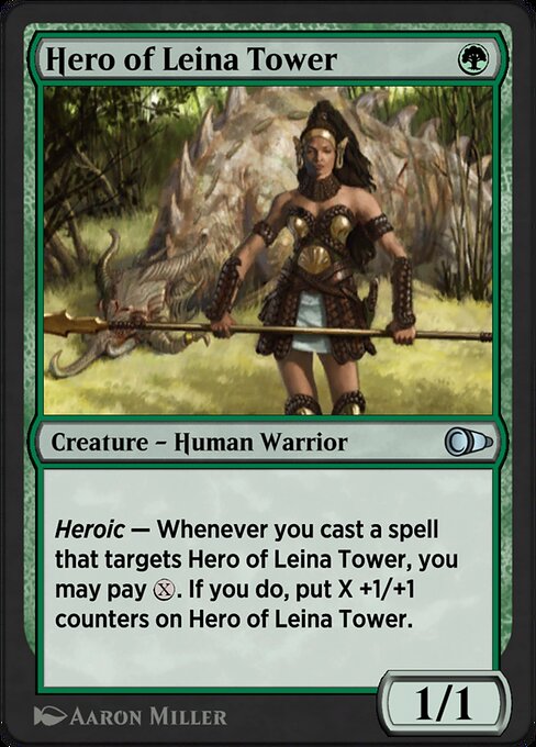 Hero of Leina Tower highlighted card art