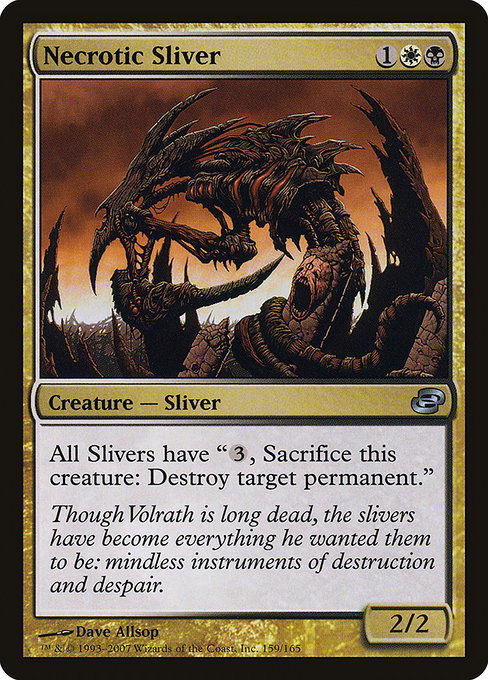 Necrotic Sliver from Planar Chaos