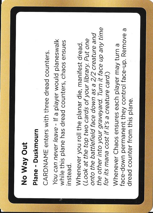 No Way Out (Playtest) highlighted card art