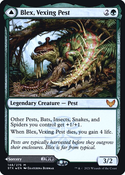 Blex, Vexing Pest // Search for Blex from Strixhaven: School of Mages Promos