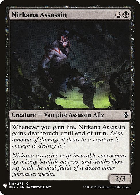 Nirkana Assassin from The List