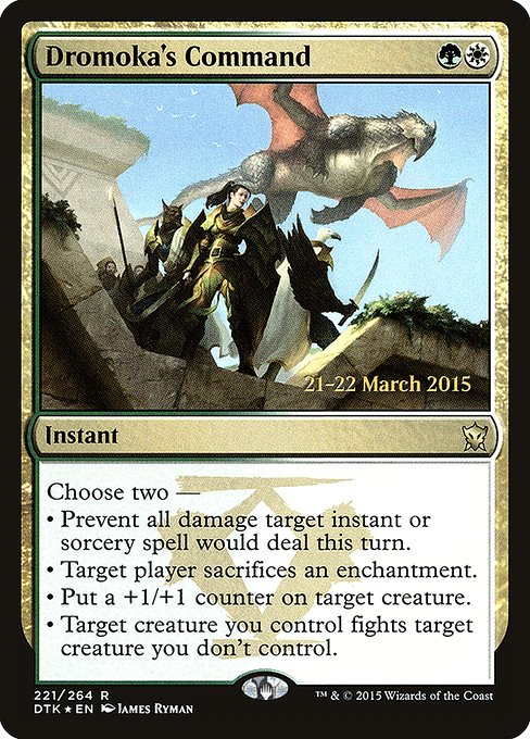 Dromoka's Command from Dragons of Tarkir Promos
