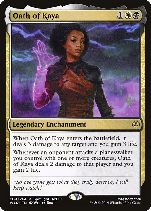 Oath of Kaya highlighted card art
