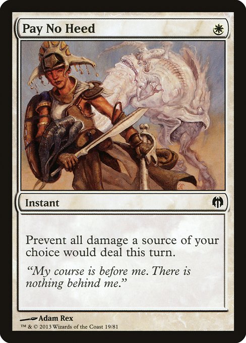 Pay No Heed highlighted card art