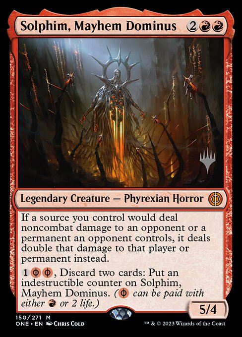 Solphim, Mayhem Dominus from Phyrexia: All Will Be One Promos