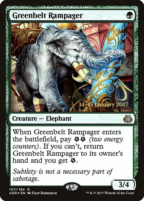 Greenbelt Rampager from Aether Revolt Promos