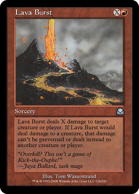 Lava Burst highlighted card art