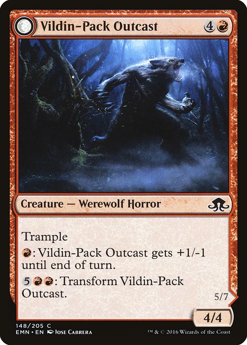 Vildin-Pack Outcast // Dronepack Kindred from Eldritch Moon
