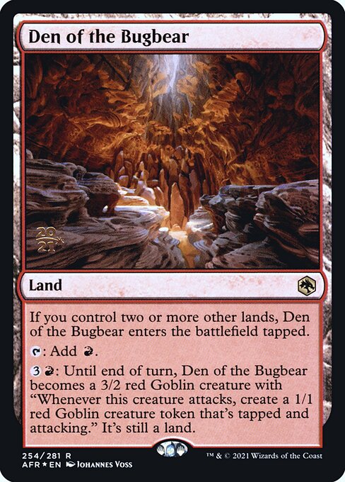 Den of the Bugbear highlighted card art