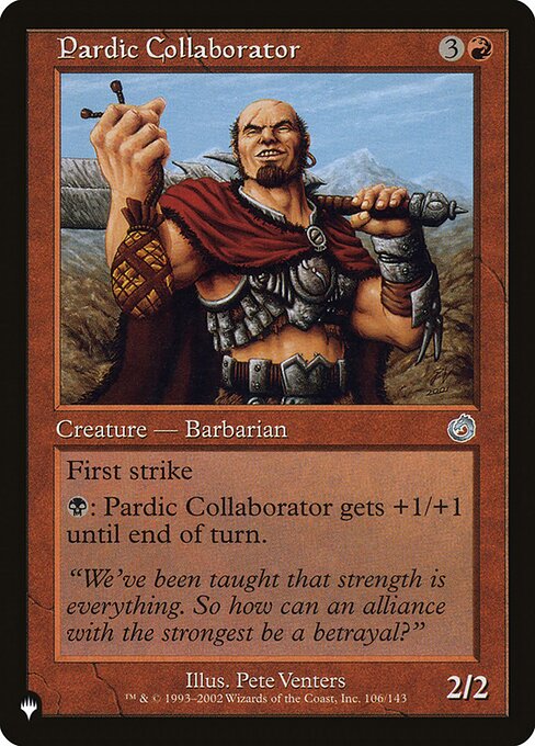 Pardic Collaborator highlighted card art