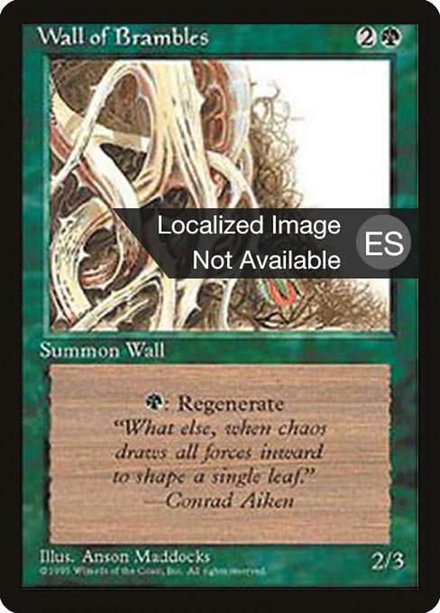 Wall of Brambles from Fourth Edition Foreign Black Border