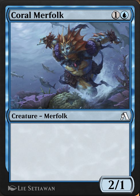 Coral Merfolk highlighted card art