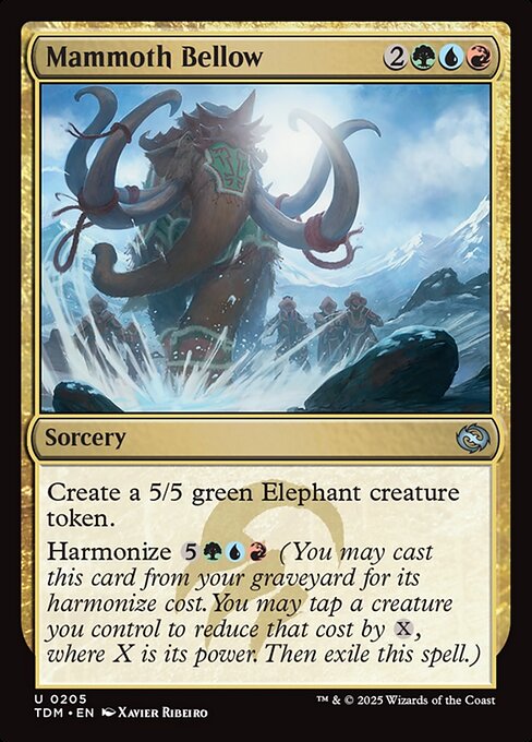 Mammoth Bellow highlighted card art