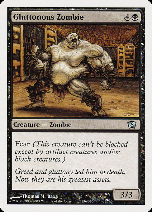 Gluttonous Zombie from Eighth Edition