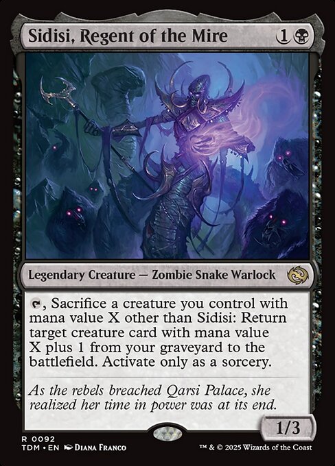 Sidisi, Regent of the Mire highlighted card art