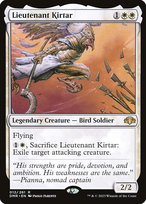 Lieutenant Kirtar highlighted card art