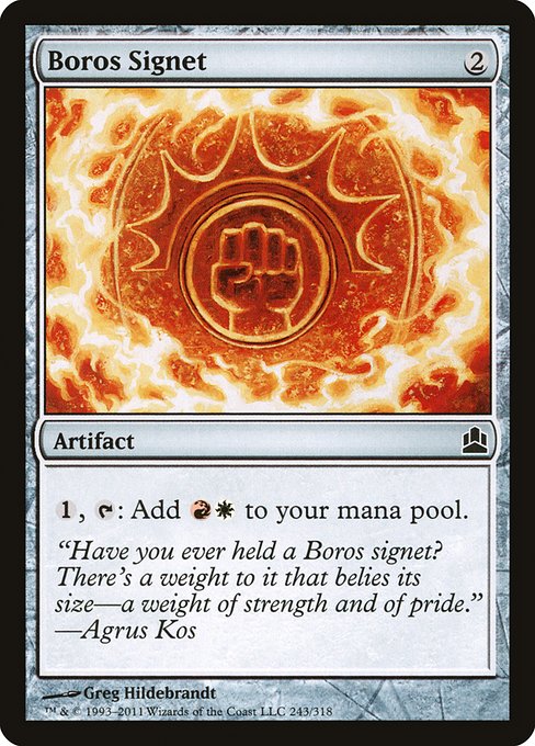 Boros Signet from Commander 2011