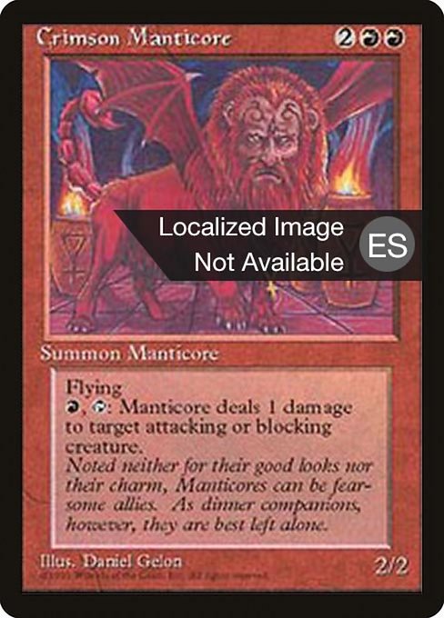 Crimson Manticore from Fourth Edition Foreign Black Border