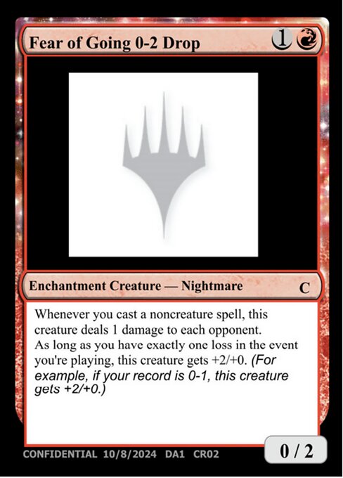 Fear of Going 0-2 Drop highlighted card art