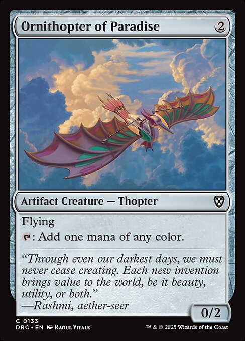 Ornithopter of Paradise highlighted card art